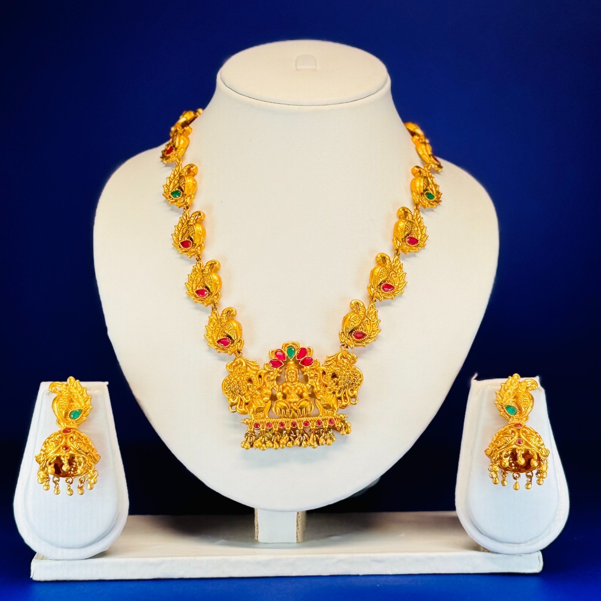 Multi Morni Temple Necklace Set