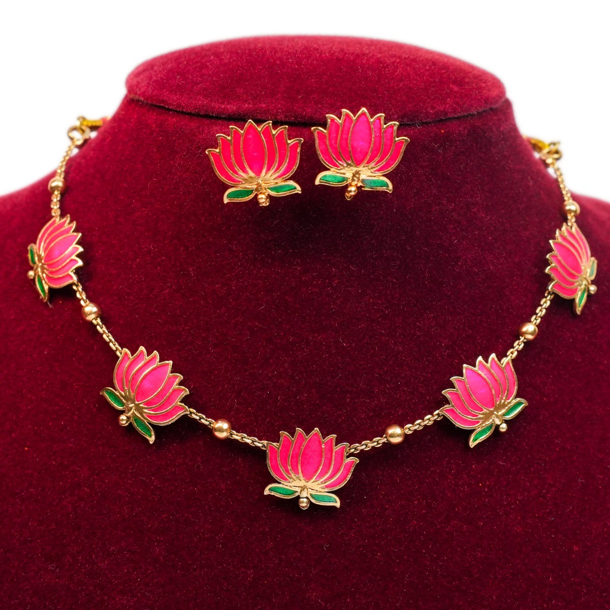 Lotus Inspired Necklace Set