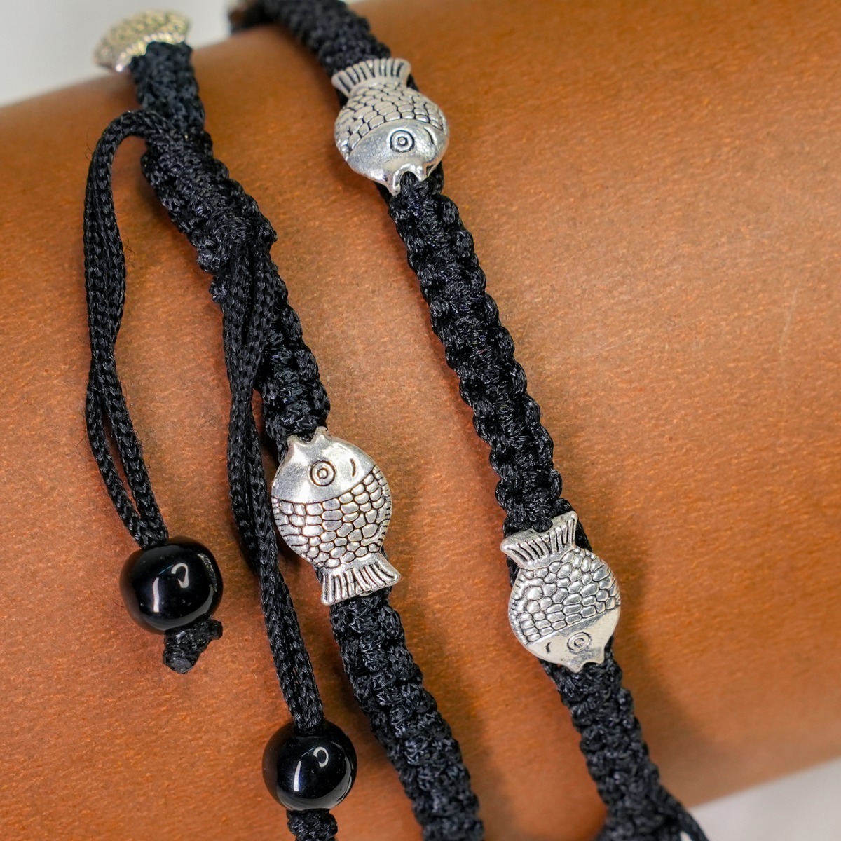 Oxidized Silver Polish Payal Set